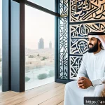 제품디자인에서 AI 도구의 활용법 - A modern creative design studio in a Middle Eastern city, featuring diverse Arab designers collabora...